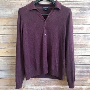 Brooks Brothers Cashmere/Silk Burgundy Sweater
